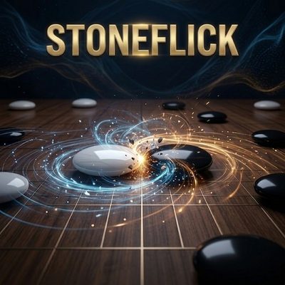 StoneFlick table with light and dark stones